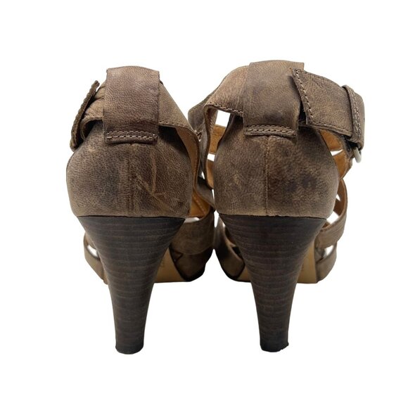 Indigo by Clarks Womens Distressed Leather Strappy Sandal Size 9M - Picture 3 of 9